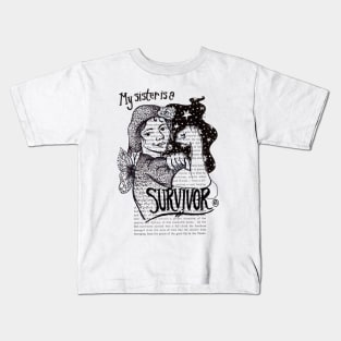 My Sister is a Survivor Kids T-Shirt